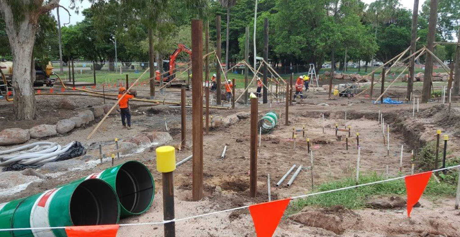Plantation Park Nature Based Play Area Construction in Progress 3
